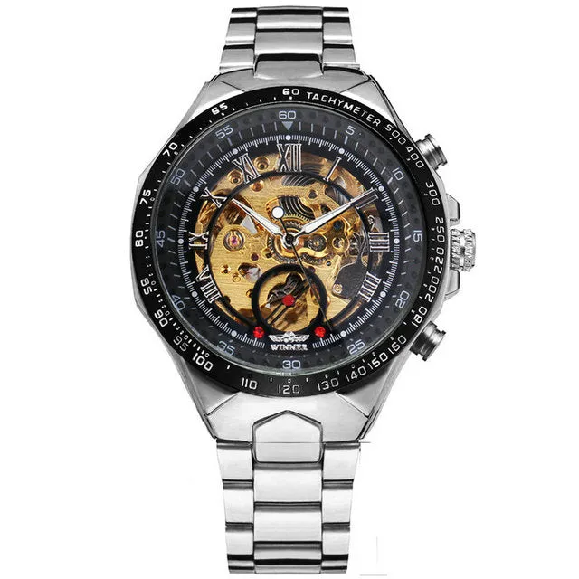 Designer Men Watches Automatic Mechanical WINNER Stainless Steel Watch Montre Certus Homme