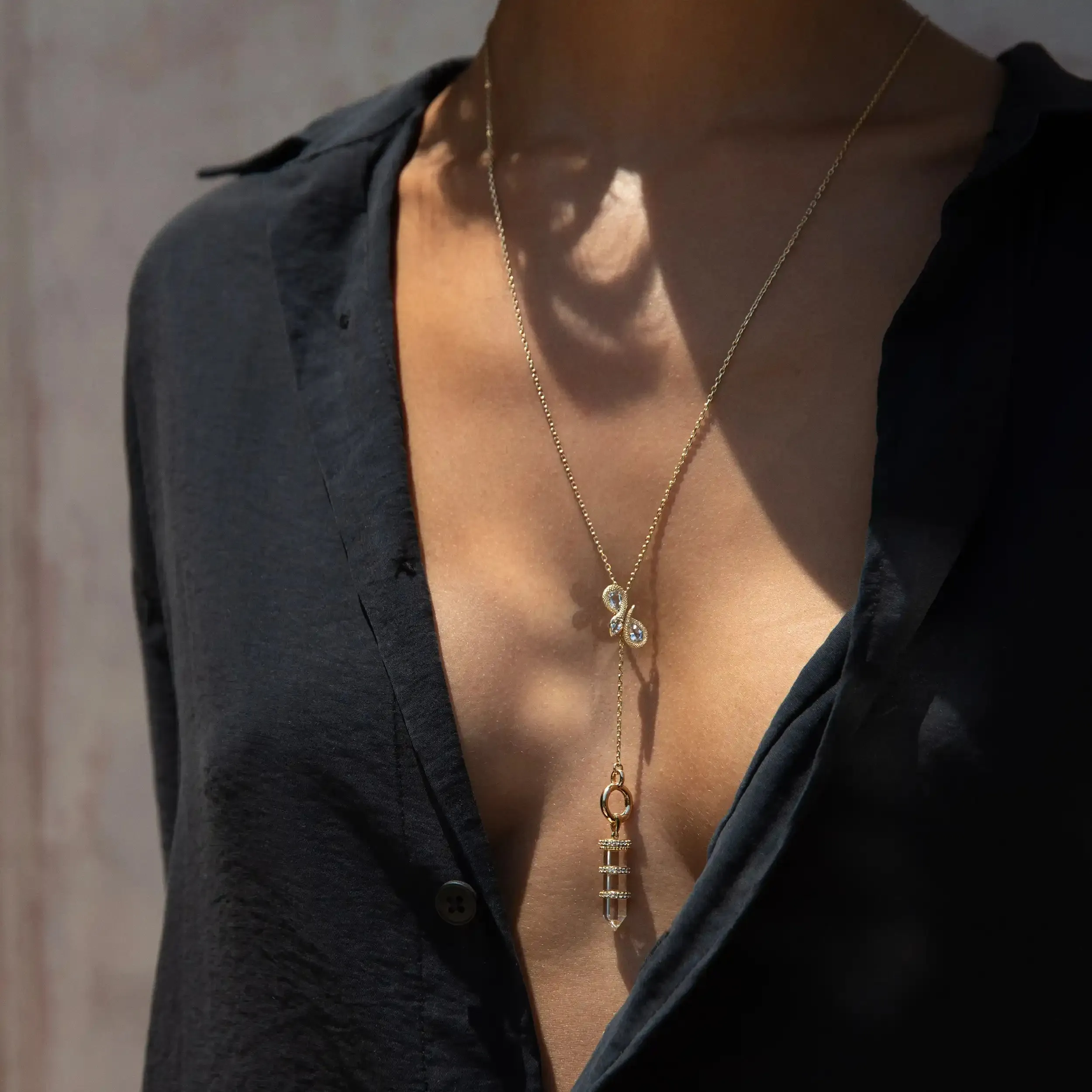 Infinity Snake Charm Collector Lariat