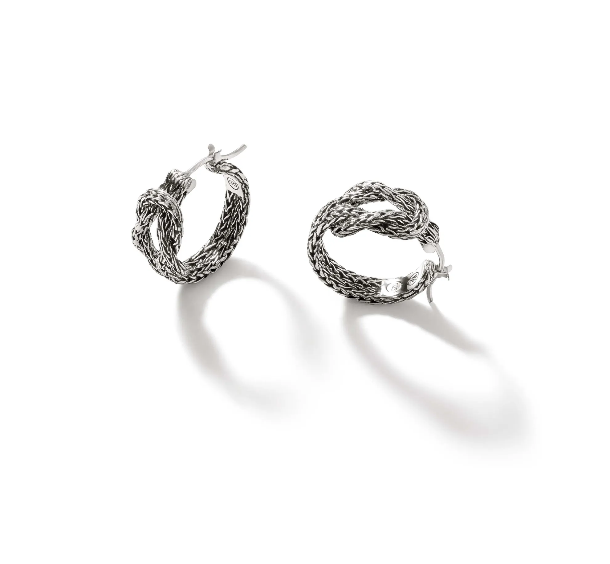 John Hardy Classic Chain Sterling Silver Manah Hoop Earrings