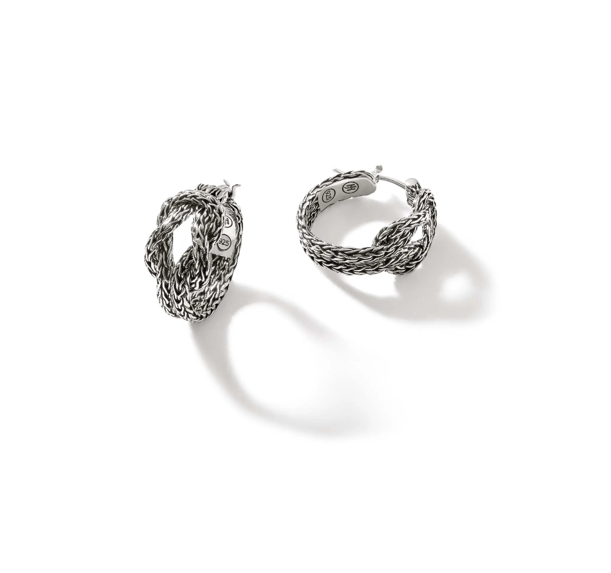 John Hardy Classic Chain Sterling Silver Manah Hoop Earrings