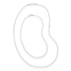 Mikimoto 7.5X5.5mm A1 Akoya Double Strand Pearl Necklace