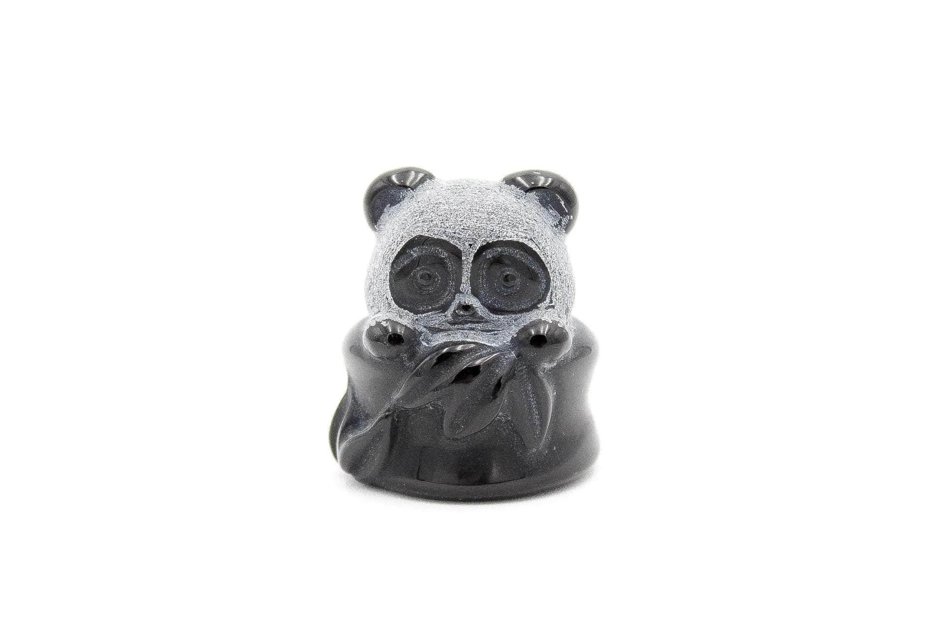 Obsidian Panda Carving