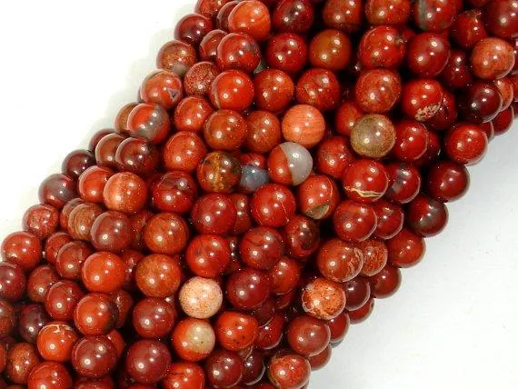 Red Jasper Beads, Round beads, 4mm